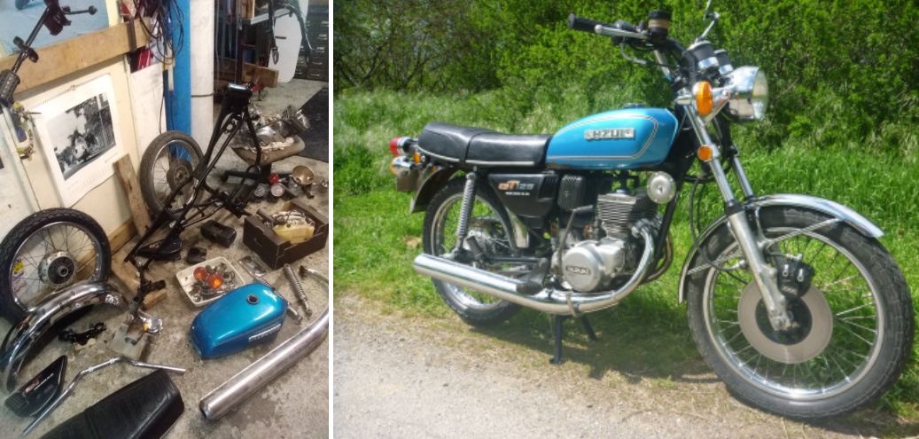 Restauration Suzuki 125 GT 1976